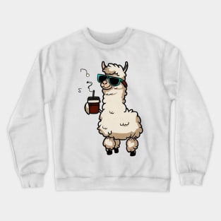 llamas and coffee : happy llamaween Crewneck Sweatshirt